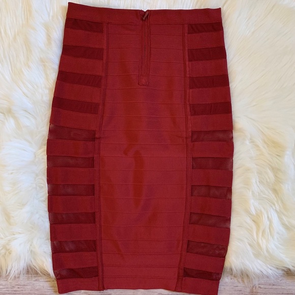 Wow Couture Sexy Mesh Bandage Red Skirt - Picture 3 of 5